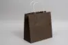 10W x 5D x 10H, Midtown Matte Colored Upscale Turn Top J Handle Bags, Coco Brown