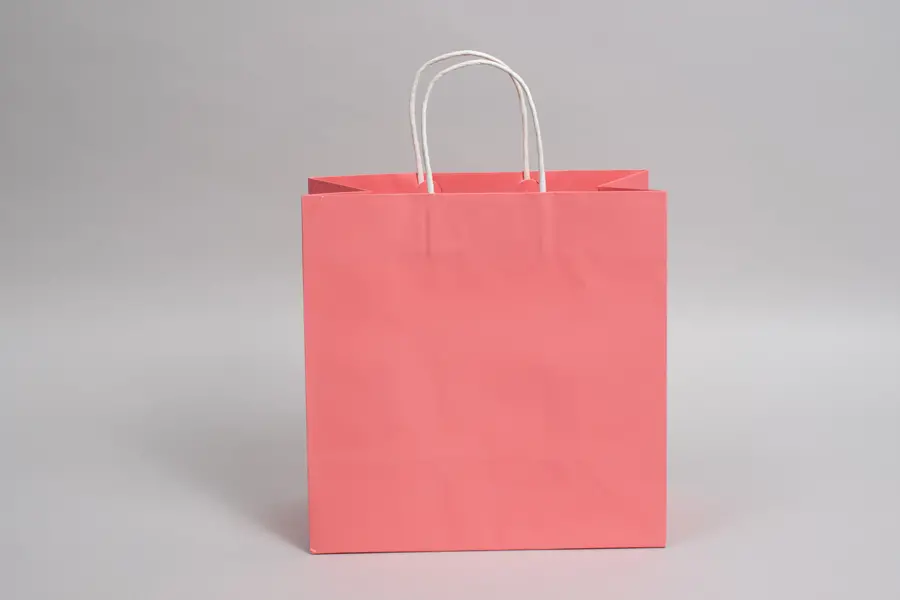 10W x 5D x 10H, Midtown Matte Colored Upscale Turn Top J Handle Bags, Coral Chiffon