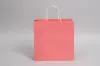 10W x 5D x 10H, Midtown Matte Colored Upscale Turn Top J Handle Bags, Coral Chiffon