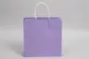 10W x 5D x 10H, Midtown Matte Colored Upscale Turn Top J Handle Bags, Lavender