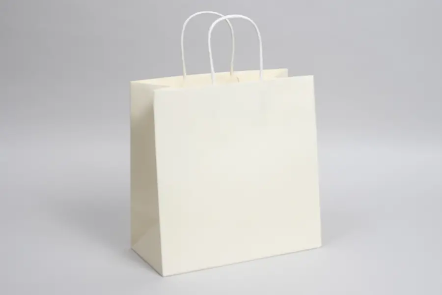 10W x 5D x 10H, Midtown Matte Colored Upscale Turn Top J Handle Bags, Pearl Cream