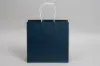 10W x 5D x 10H, Midtown Matte Colored Upscale Turn Top J Handle Bags, Nautical Blue