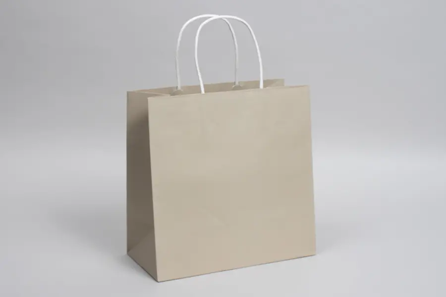 10W x 5D x 10H, Midtown Matte Colored Upscale Turn Top J Handle Bags, Sand