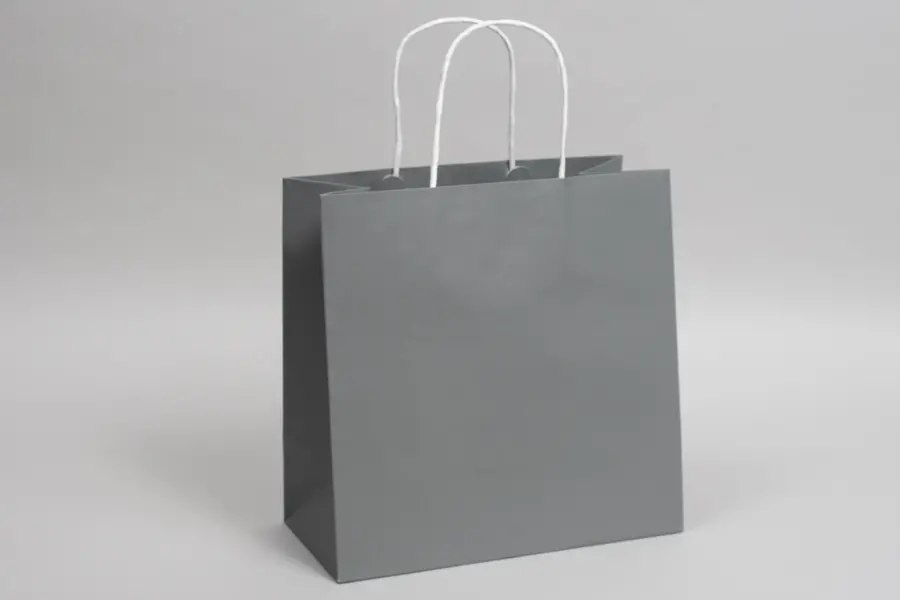 10W x 5D x 10H, Midtown Matte Colored Upscale Turn Top J Handle Bags, Tarnished Grey