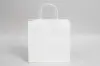 10W x 5D x 10H, Midtown Matte Colored Upscale Turn Top J Handle Bags, White