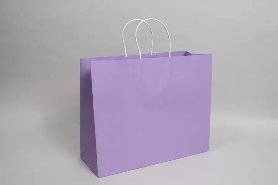 16W x 6D x 13H, Midtown Matte Colored Upscale Turn Top J Handle Bags, Lavender