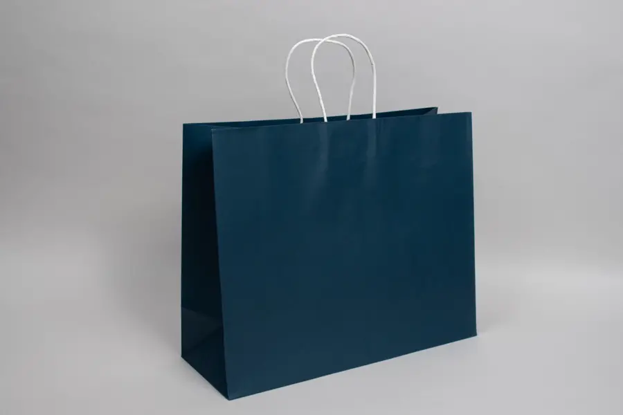 16W x 6D x 13H, Midtown Matte Colored Upscale Turn Top J Handle Bags, Nautical Blue