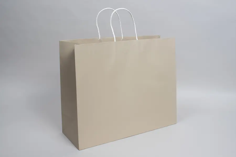 16W x 6D x 13H, Midtown Matte Colored Upscale Turn Top J Handle Bags, Sand
