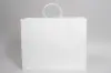 16W x 6D x 13H, Midtown Matte Colored Upscale Turn Top J Handle Bags, White