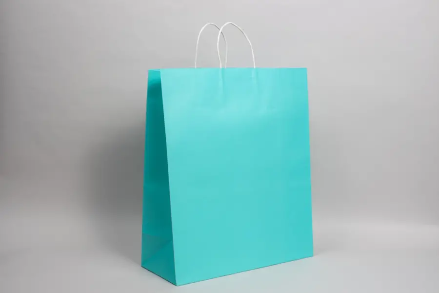 16W x 7D x 19H, Midtown Matte Colored Upscale Turn Top J Handle Bags, Aqua Marine