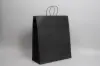 16W x 7D x 19H, Midtown Matte Colored Upscale Turn Top J Handle Bags, Black
