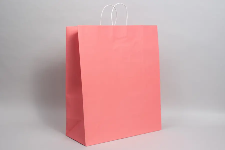 16W x 7D x 19H, Midtown Matte Colored Upscale Turn Top J Handle Bags, Coral Chiffon