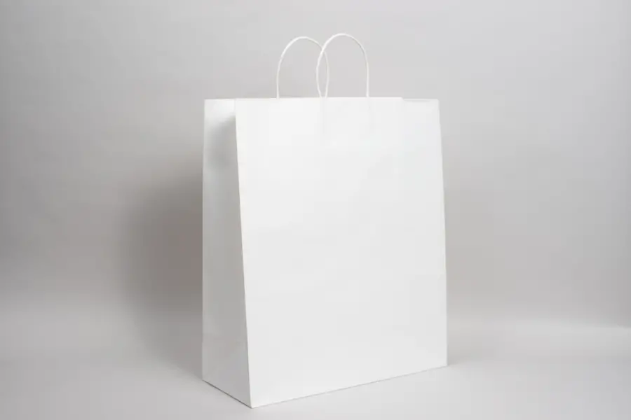 16W x 7D x 19H, Midtown Matte Colored Upscale Turn Top J Handle Bags, White