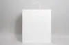 16W x 7D x 19H, Midtown Matte Colored Upscale Turn Top J Handle Bags, White