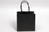 6W x 4D x 6H, Midtown Matte Colored Upscale Turn Top J Handle Bags, Black