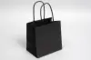 6W x 4D x 6H, Midtown Matte Colored Upscale Turn Top J Handle Bags, Black