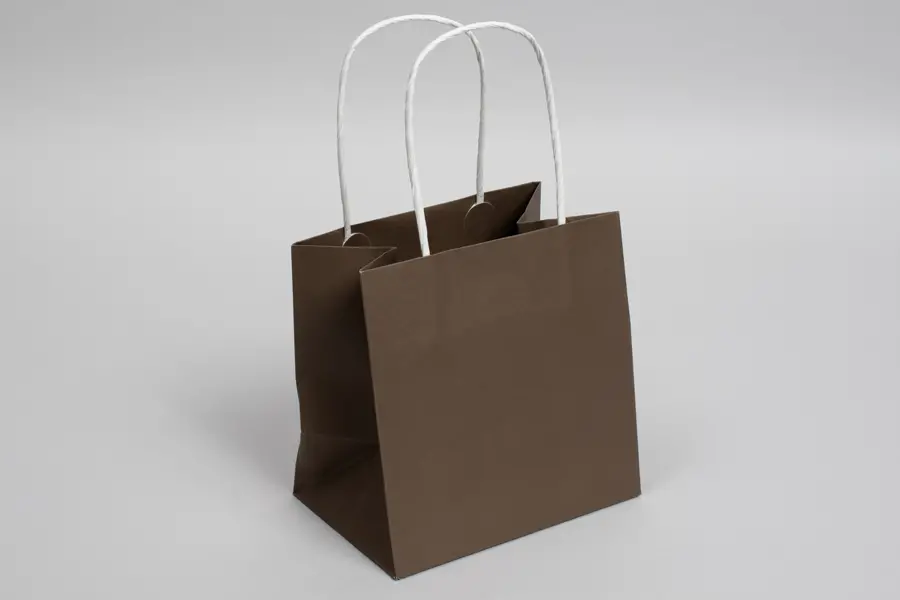 6W x 4D x 6H, Midtown Matte Colored Upscale Turn Top J Handle Bags, Coco Brown
