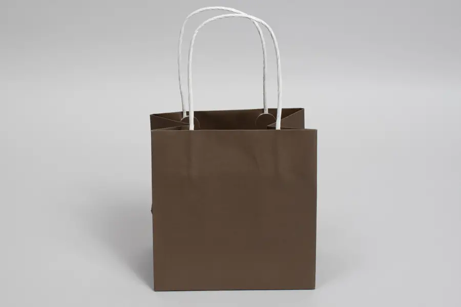 6W x 4D x 6H, Midtown Matte Colored Upscale Turn Top J Handle Bags, Coco Brown