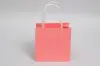 6W x 4D x 6H, Midtown Matte Colored Upscale Turn Top J Handle Bags, Coral Chiffon