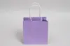 6W x 4D x 6H, Midtown Matte Colored Upscale Turn Top J Handle Bags, Lavender
