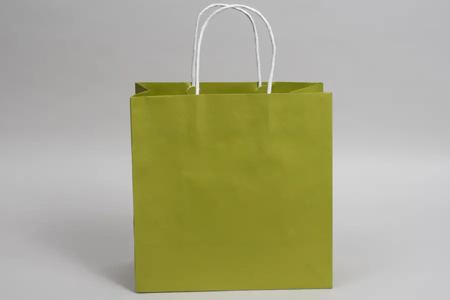 10W x 5D x 10H, Midtown Matte Colored Upscale Turn Top J Handle Bags, Aloe Green