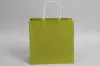 10W x 5D x 10H, Midtown Matte Colored Upscale Turn Top J Handle Bags, Aloe Green