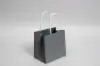 6W x 4D x 6H, Midtown Matte Colored Upscale Turn Top J Handle Bags, Tarnished Grey