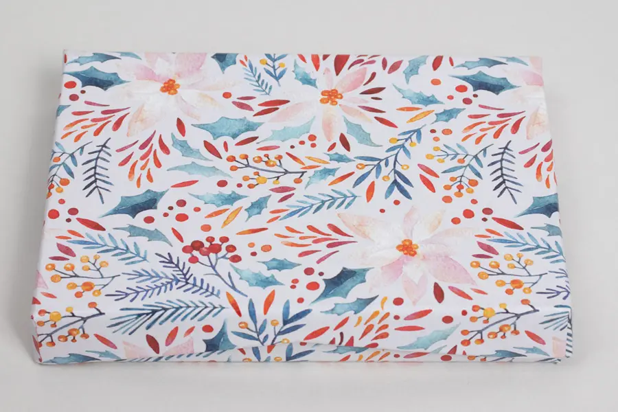 4-5/8L x 3-3/8W x 5/8H, Pop-Up Gift Card Boxes, Pretty Poinsettia