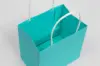10W x 5D x 10H, Midtown Matte Colored Upscale Turn Top J Handle Bags, Aqua Marine