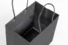 16W x 7D x 19H, Midtown Matte Colored Upscale Turn Top J Handle Bags, Black