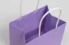 16W x 7D x 19H, Midtown Matte Colored Upscale Turn Top J Handle Bags, Lavender