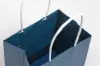 16W x 7D x 19H, Midtown Matte Colored Upscale Turn Top J Handle Bags, Nautical Blue