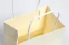 16W x 6D x 13H, Midtown Matte Colored Upscale Turn Top J Handle Bags, Pearl Cream