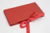 7-1/2L x 4-1/4W x 5/8H, Platform Gift Card Boxes, Red Gloss