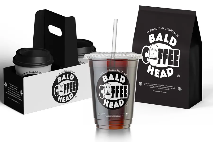 Design service for Bald Head Coffee