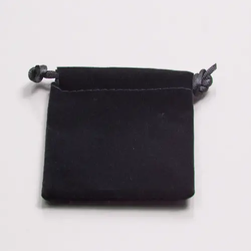 3W x 4H, Velour Drawstring Pouches, Black