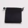 3W x 4H, Velour Drawstring Pouches, Black