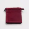 3W x 4H, Velour Drawstring Pouches, Burgundy
