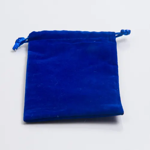 3W x 4H, Velour Drawstring Pouches, Royal Blue