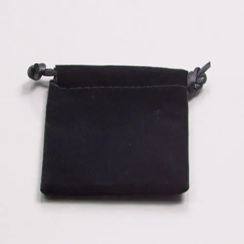 4W x 5-1/2H, Velour Drawstring Pouches, Black