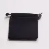 4W x 5-1/2H, Velour Drawstring Pouches, Black