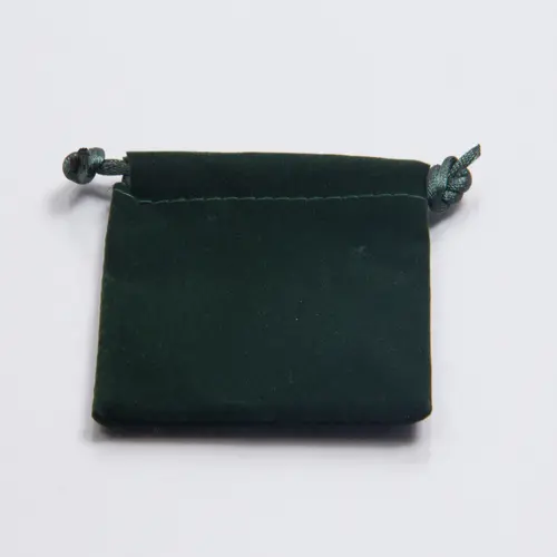 4W x 5-1/2H, Velour Drawstring Pouches, Hunter