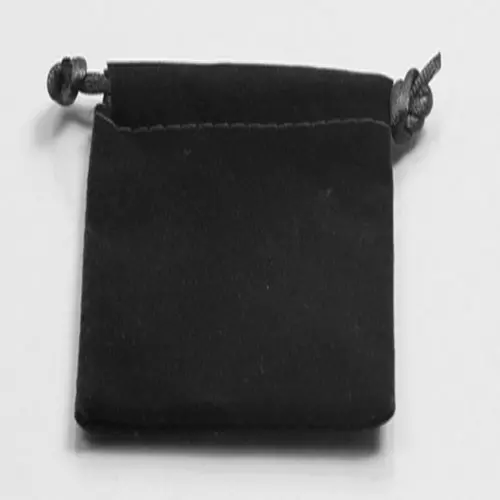 5W x 7H, Velour Drawstring Pouches, Black