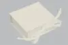 2-3/4L x 2-3/4W x 1H, Deluxe Ribbon Jewelry Boxes, Matte Creme