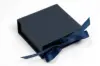 2-3/4L x 2-3/4W x 1H, Deluxe Ribbon Jewelry Boxes, Matte Navy