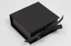 3-1/2L x 3-1/2W x 1-1/2H, Deluxe Ribbon Jewelry Boxes, Matte Black