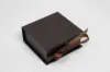 3-1/2L x 3-1/2W x 1-1/2H, Deluxe Ribbon Jewelry Boxes, Matte Chocolate Brown