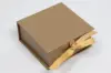 3-1/2L x 3-1/2W x 1-1/2H, Deluxe Ribbon Jewelry Boxes, Matte Gold
