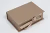 5L x 3-1/2W x 1-1/2H, Deluxe Ribbon Jewelry Boxes, Matte Champagne