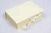 5L x 3-1/2W x 1-1/2H, Deluxe Ribbon Jewelry Boxes, Matte Creme